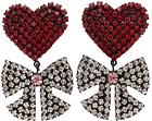 Ashley Williams Red Heart Bow Earrings