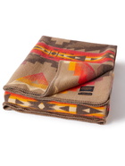 Pendleton - Logo-Appliquéd Printed Virgin Wool and Cotton-Blend Blanket