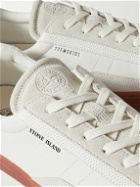Stone Island - Rock Suede-Trimmed Leather Sneakers - White