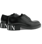 Valentino - Valentino Garavani Logo-Print Leather Derby Shoes - Men - Black