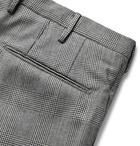 Incotex - Black Slim-Fit Prince of Wales Checked Wool-Twill Trousers - Gray