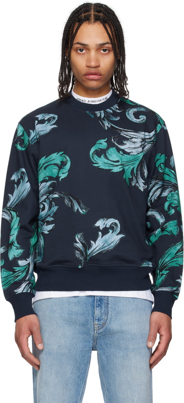Photo: Versace Jeans Couture Blue Graphic Sweatshirt