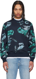 Versace Jeans Couture Blue Graphic Sweatshirt
