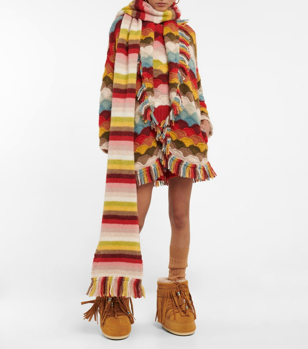 Alanui - Under the Northern Sky wool-blend scarf