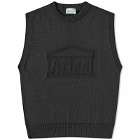 Aries Recycled Reverse Knit Temple Knit Vest in Black
