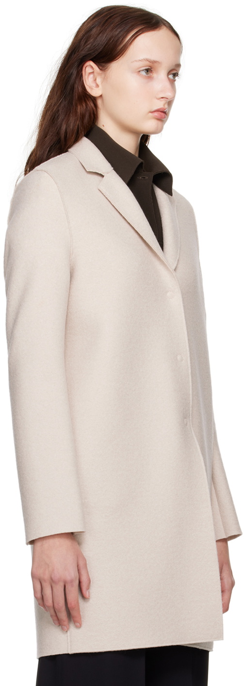 Harris Wharf London Beige Open Coat
