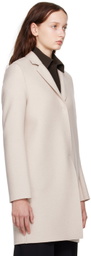 Harris Wharf London Beige Open Coat