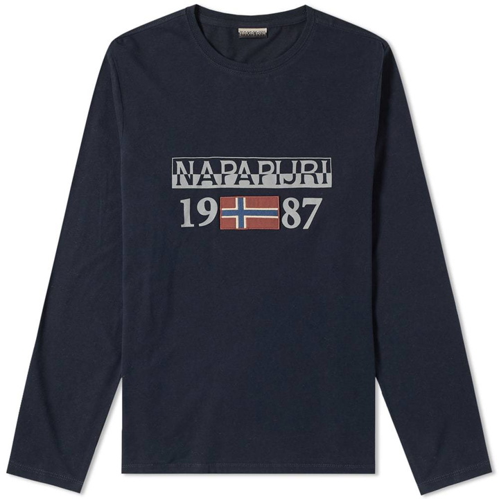 Photo: Napapijri Long Sleeve Solin Tee Navy