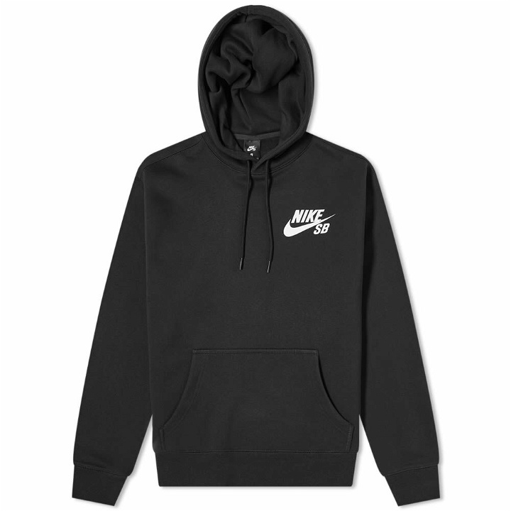 Photo: Nike SB Men's Chest Logo Popover Hoody in Black/White