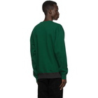 WACKO MARIA Green Three-Tone Washed Sweatshirt