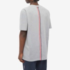 Thom Browne Men's Back Stripe Pique T-Shirt in Light Grey