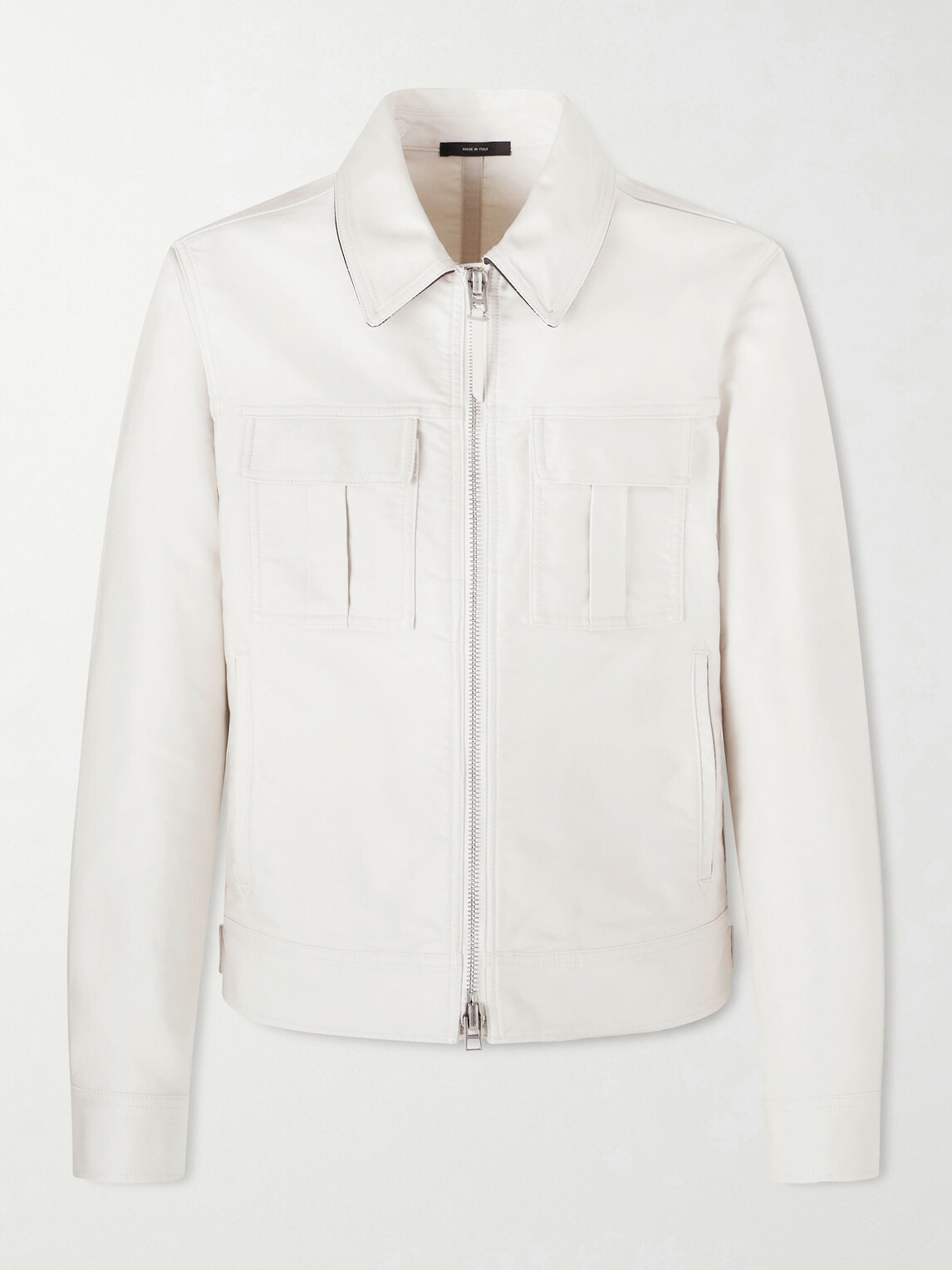 TOM FORD - Slim-Fit Cotton-Satin Blouson Jacket - Neutrals