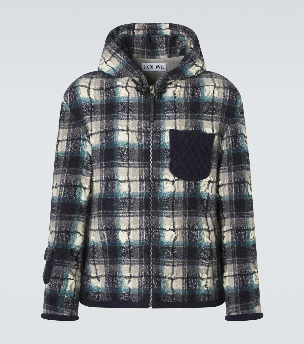 Loewe Plaid wool and linen jacket