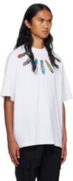 Marcelo Burlon County of Milan White Feather T-Shirt