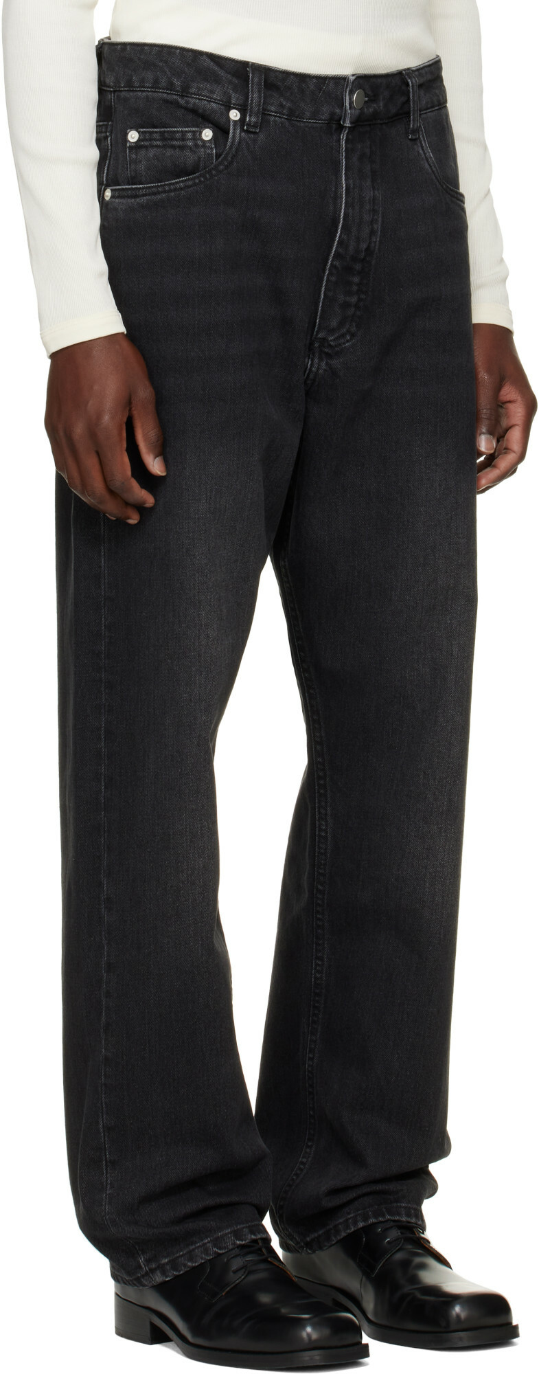 Studio Nicholson Black Riso Straight Leg Jeans