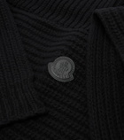 Moncler Ribbed-knit wool and cashmere hood