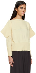 132 5. ISSEY MIYAKE Beige Square Stack Sweater