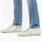 Golden Goose Men's Francy Leather Hi-Top Sneakers in White/Silver/Milk