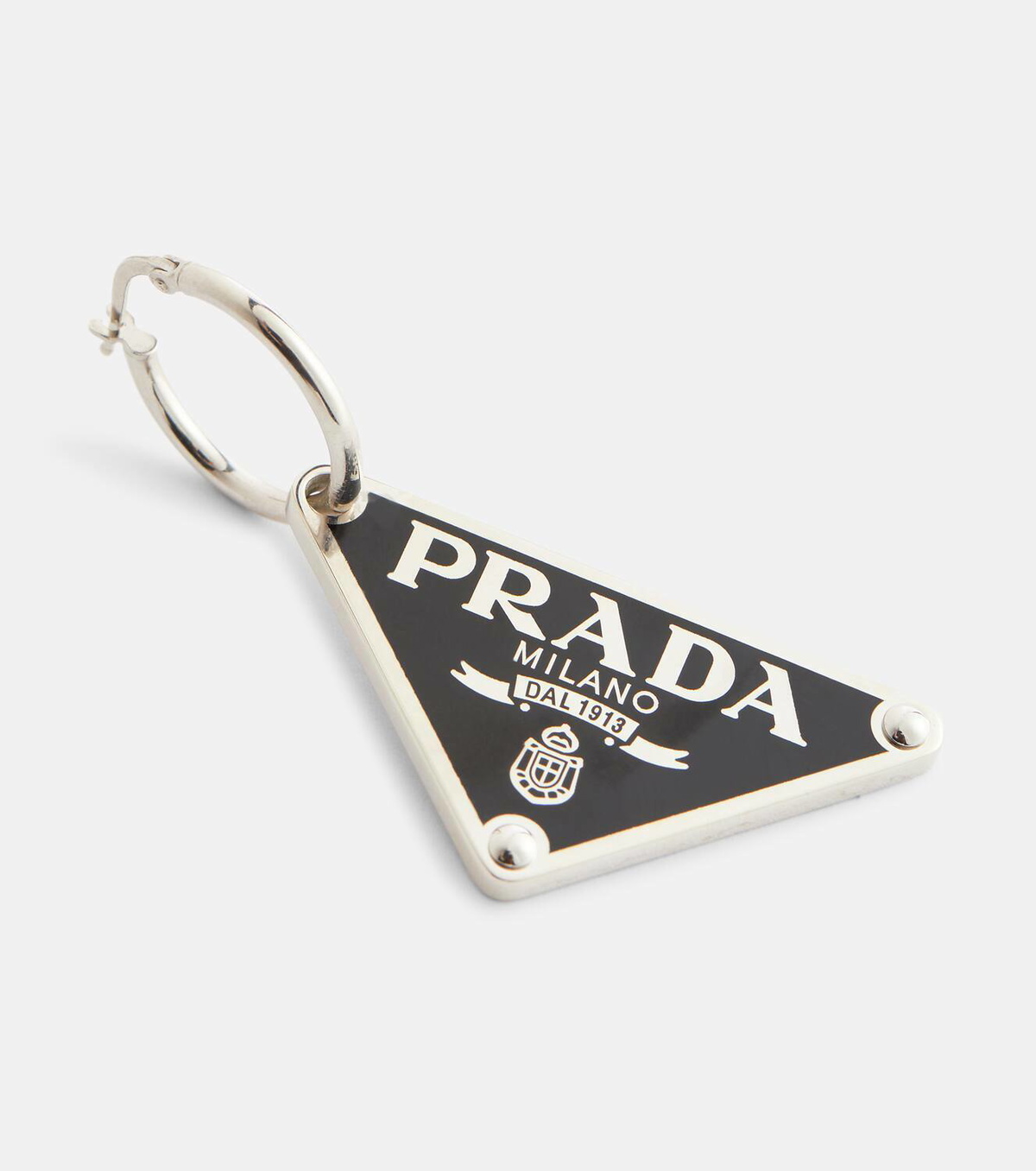 Prada Logo hoop earring