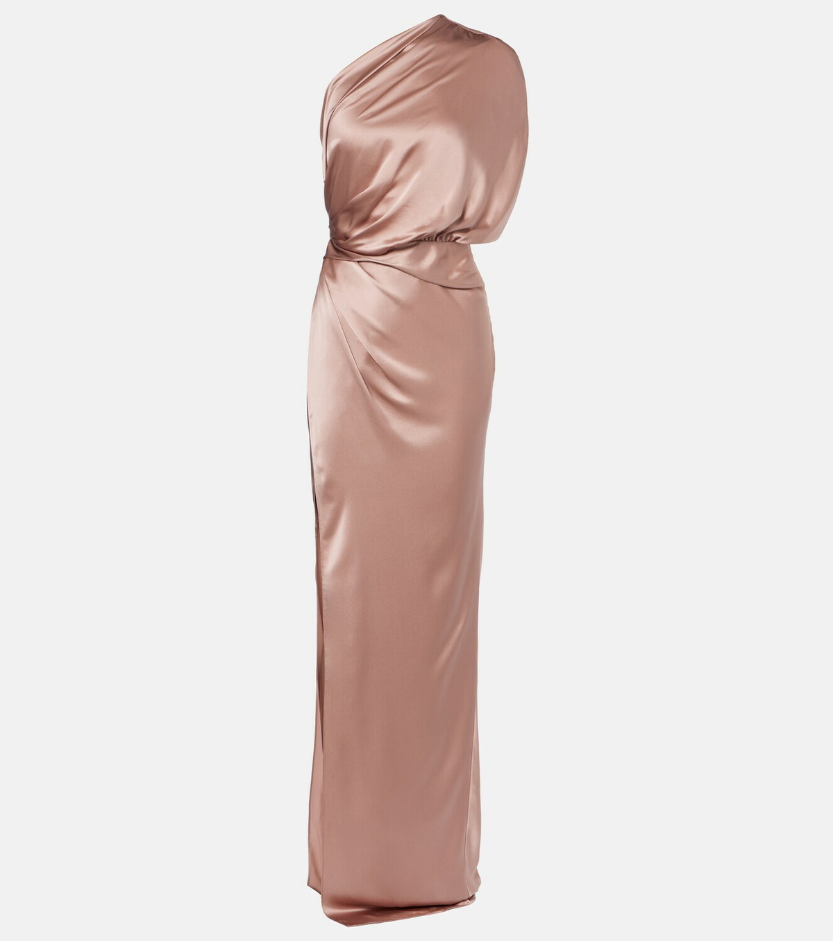The Sei Draped one-shoulder silk satin gown