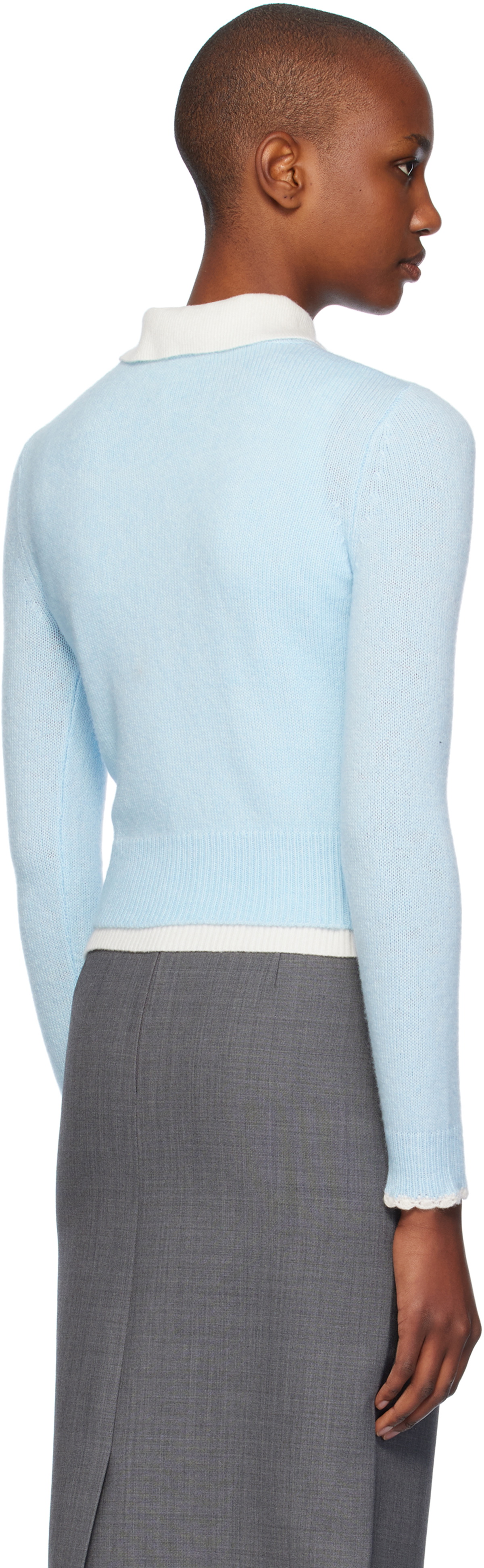 SHUSHU/TONG Blue Round-Neck Knit Sweater Shushu/Tong
