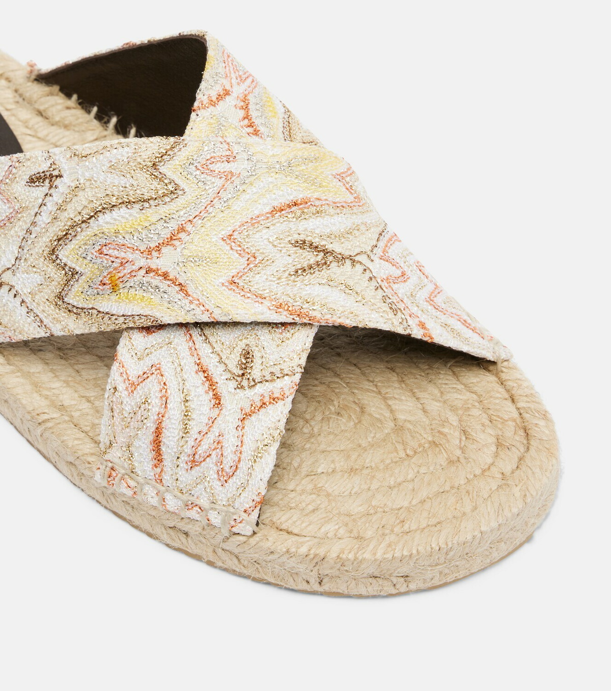 Missoni Harlow lamé espadrille sandals