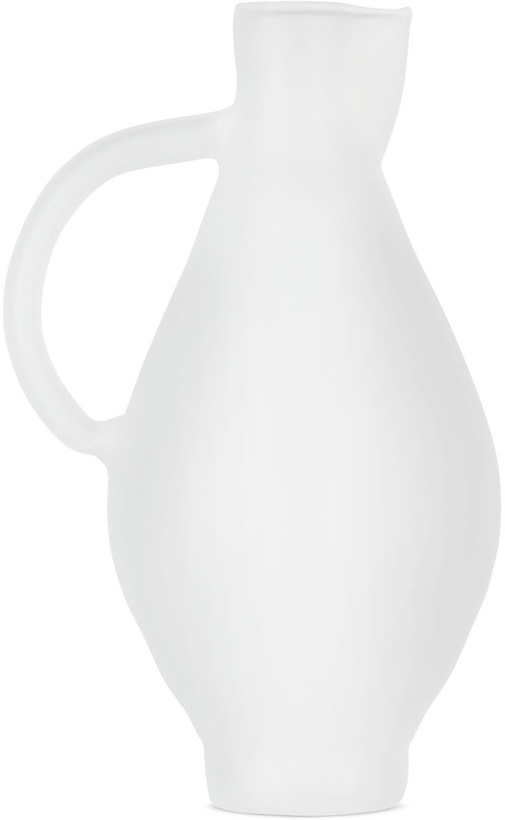 Photo: Los Objetos Decorativos White Opal Glass Pitcher