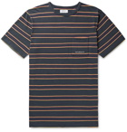 Saturdays NYC - Logo-Embroidered Striped Cotton-Jersey T-Shirt - Charcoal