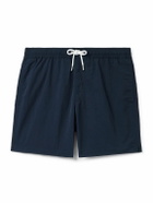 Mr P. - Straight-Leg Mid-Length Garment-Dyed Swim Shorts - Blue