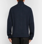 Maison Margiela - Ribbed Virgin Wool Zip-Up Cardigan - Men - Navy