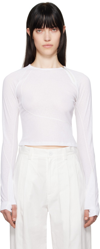 Photo: HYEIN SEO White Helix Long Sleeve T-shirt