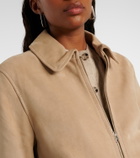 Yves Salomon Suede bomber jacket
