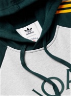adidas Consortium - Noah Striped Logo-Print Cotton-Jersey Hoodie - Gray
