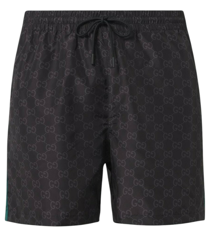 Photo: Gucci Web Stripe GG swim trunks