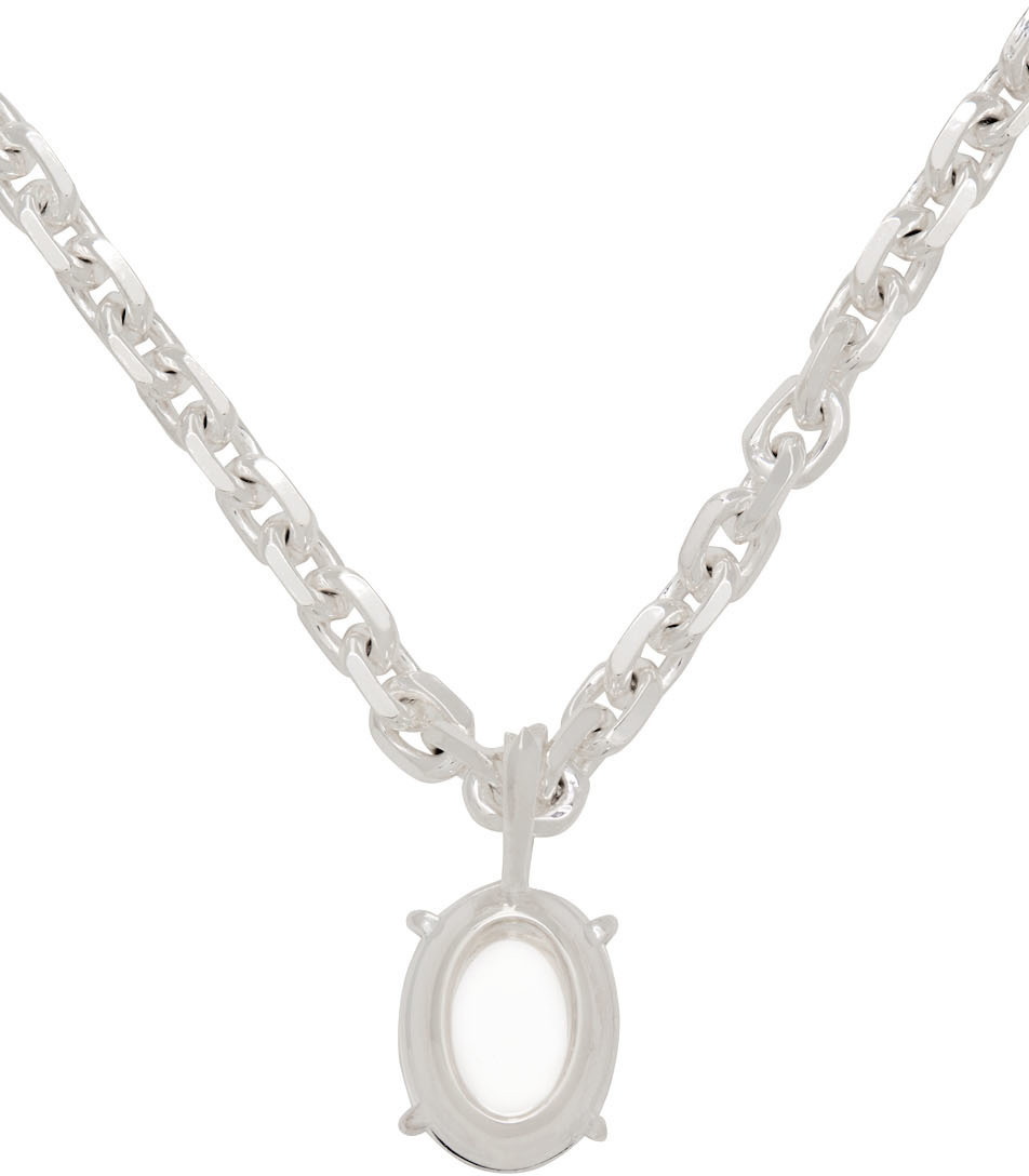 SWEETLIMEJUICE Silver Pane Heavy Chain Necklace