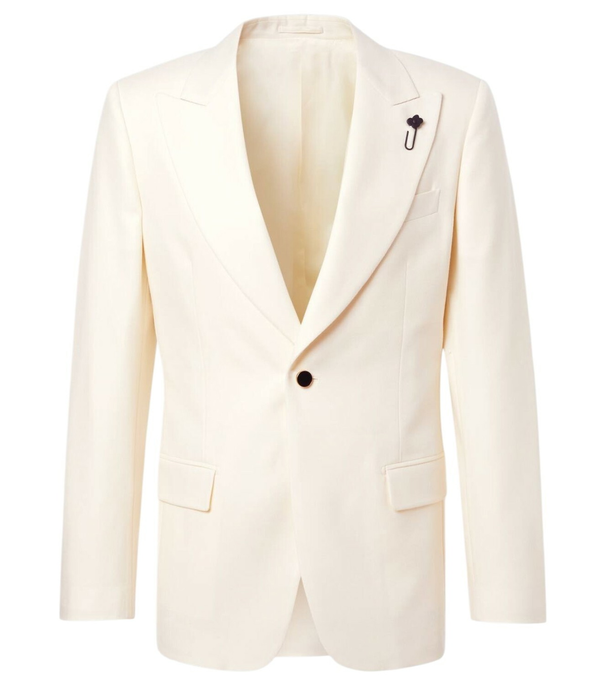 Lardini - Double-Breasted Linen and Wool-Blend Tuxedo Jacket