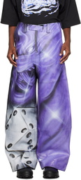 Gerrit Jacob SSENSE Exclusive Purple Leather Pants