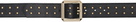 Ernest W. Baker Black Studded Large Buckle Belt