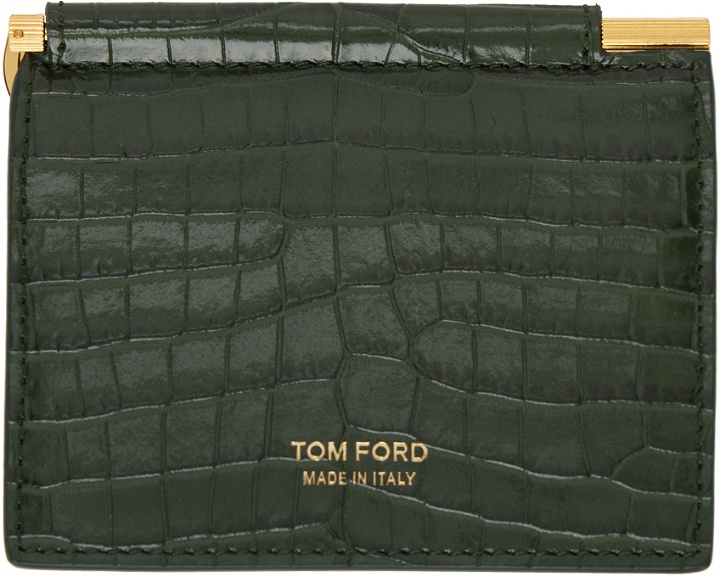 Photo: TOM FORD Green Leather Card Holder