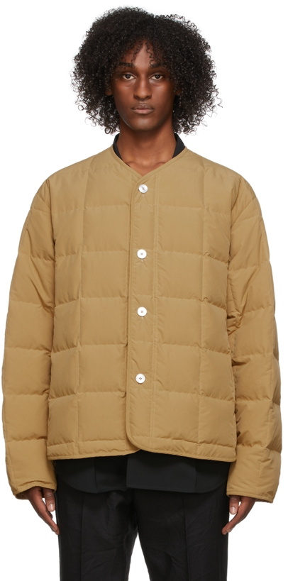 Photo: Jil Sander Tan Down Insulator 2 Quilted Jacket
