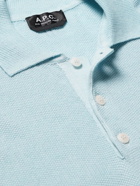 A.P.C. - Jude Slim-Fit Piqué-Knit Polo Shirt - Blue