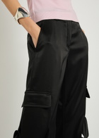 Courrèges Utility Chaps Satin Trousers Black