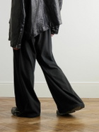 RRR123 - Logo-Print Cotton-Jersey Sweatpants - Black