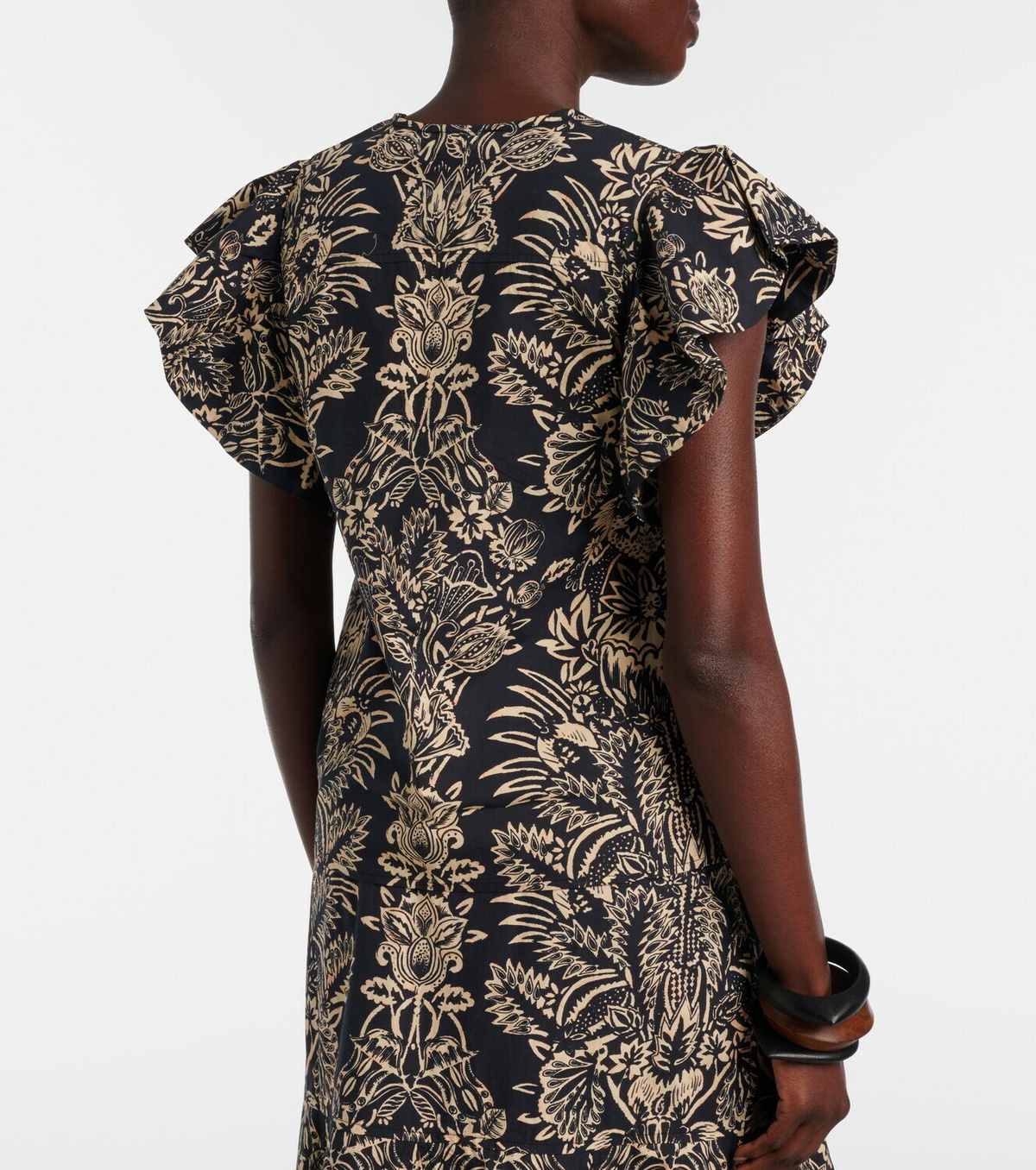 Ulla Johnson Severine printed cotton poplin top