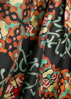LA Double J Capri Printed Satin-twill Midi Dress Multicoloured
