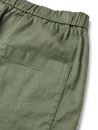 BARENA - Linen and Cotton-Blend Shorts - Green - IT 46