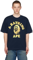 BAPE Navy College T-Shirt