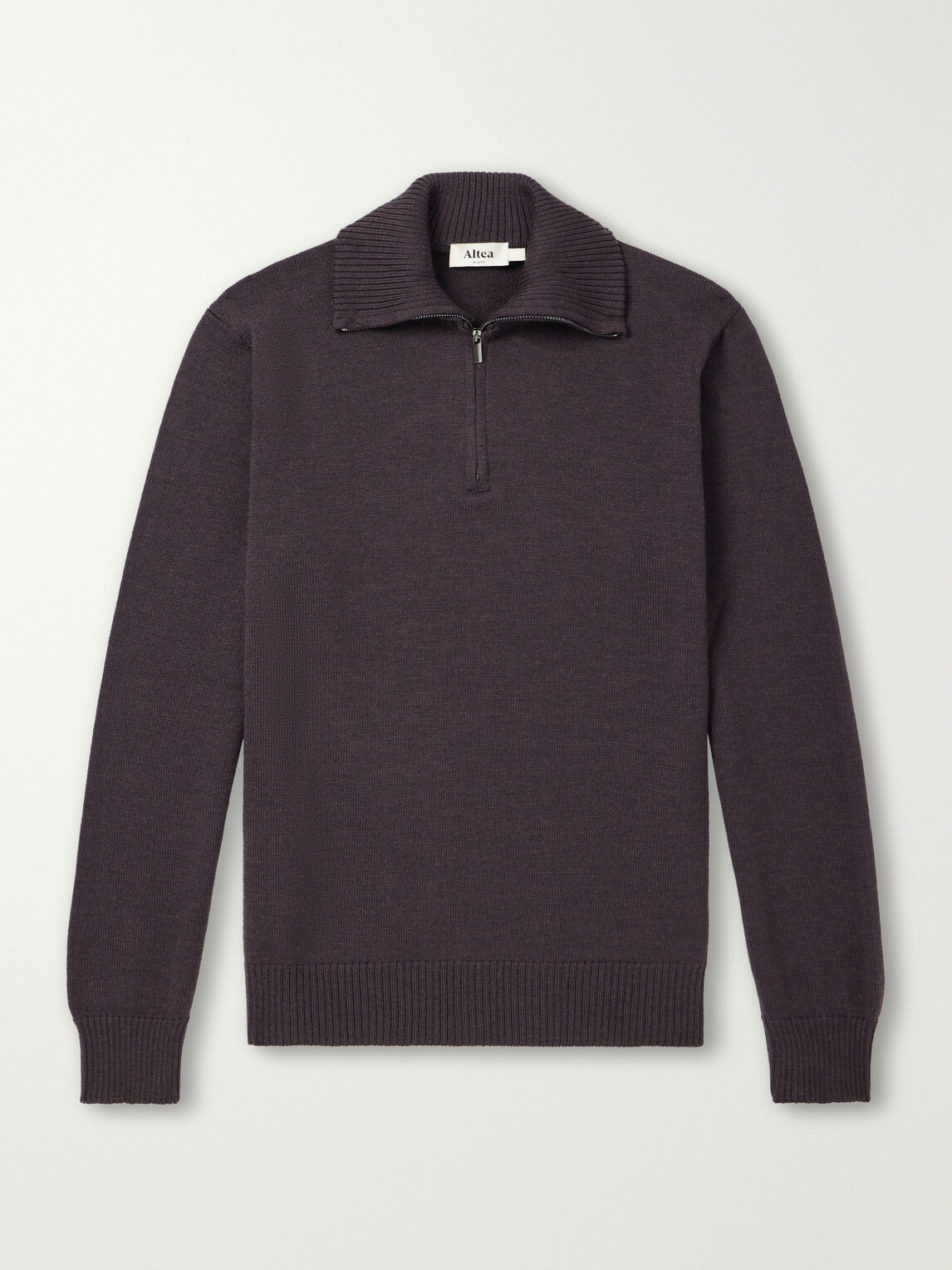 Altea - Half-Zip Virgin Wool Sweater - Brown