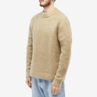 Acne Studios Men's Kameo Solid Brushed Crew Knit in Dark Beige