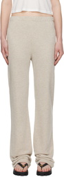 ÉTERNE Beige Straight Leg Sweatpants